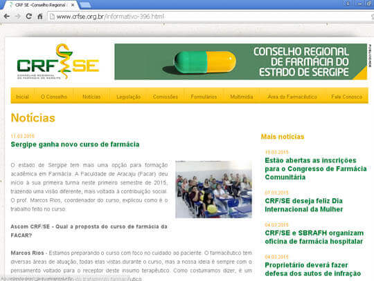 Curso de FarmĂ„â€šĂ‹â€ˇcia da FACAR Ă„â€šĂ‚Â© destaque