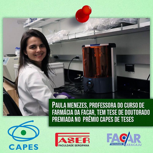 Doutora Pala Menezes da FACAR vence prêmio da CAPES