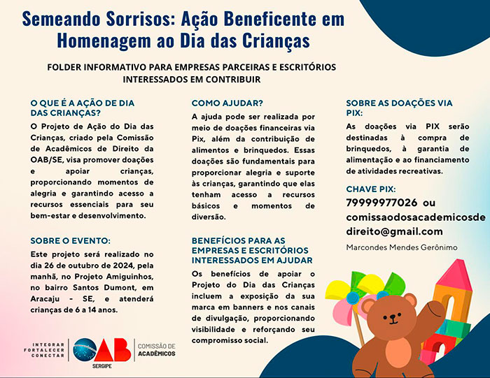 APOIE UMA CRIANÇA - Semeando Sorrisos