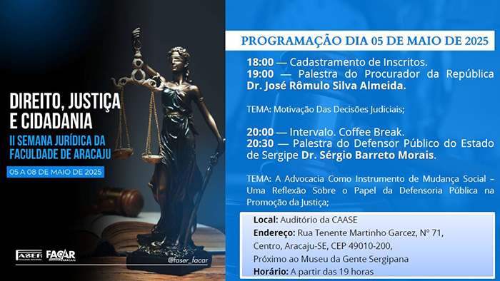 II Semana Jurídica da Faculdade de Aracaju